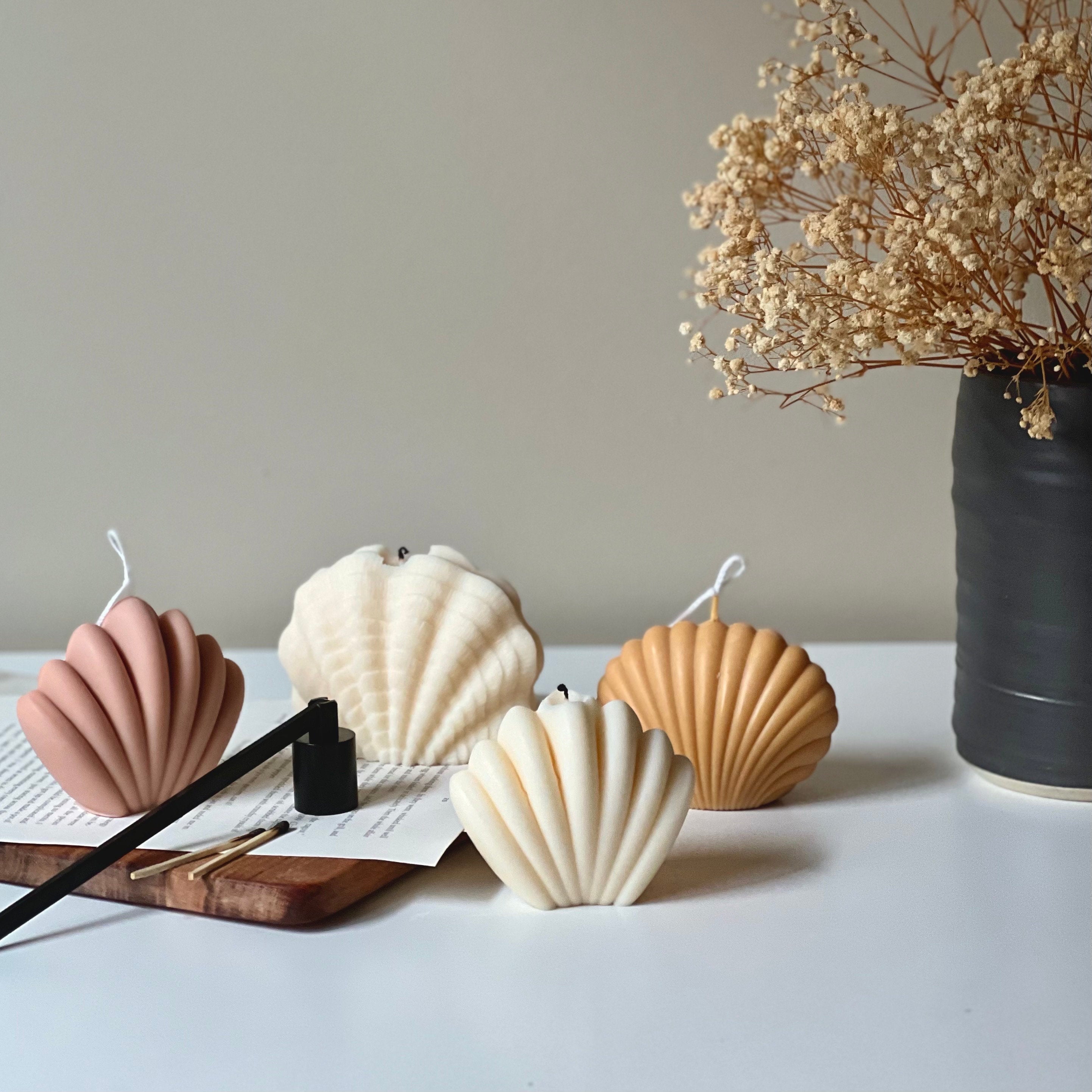 Large Sea Shell Candle - HartCentered