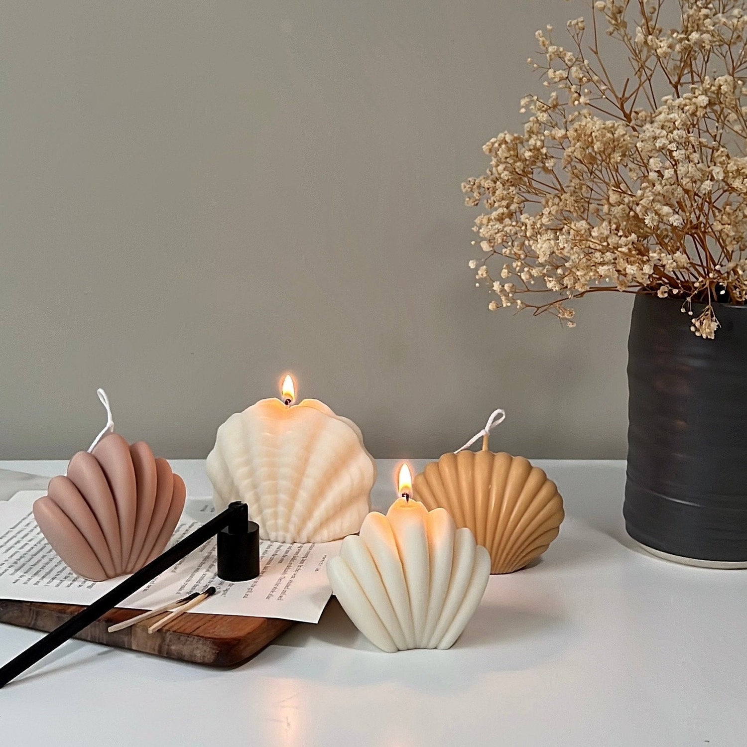 Large Sea Shell Candle - HartCentered