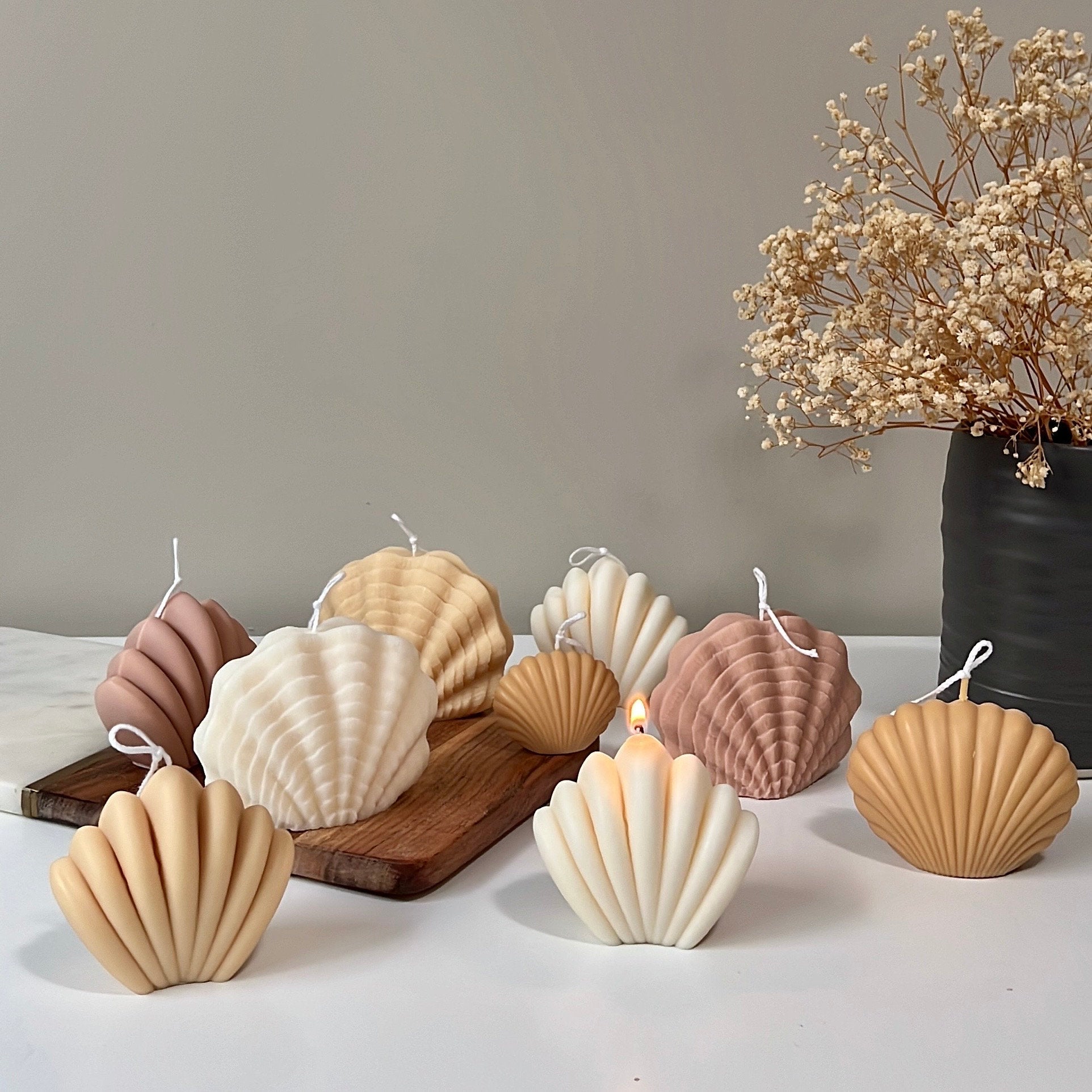 Large Sea Shell Candle - HartCentered