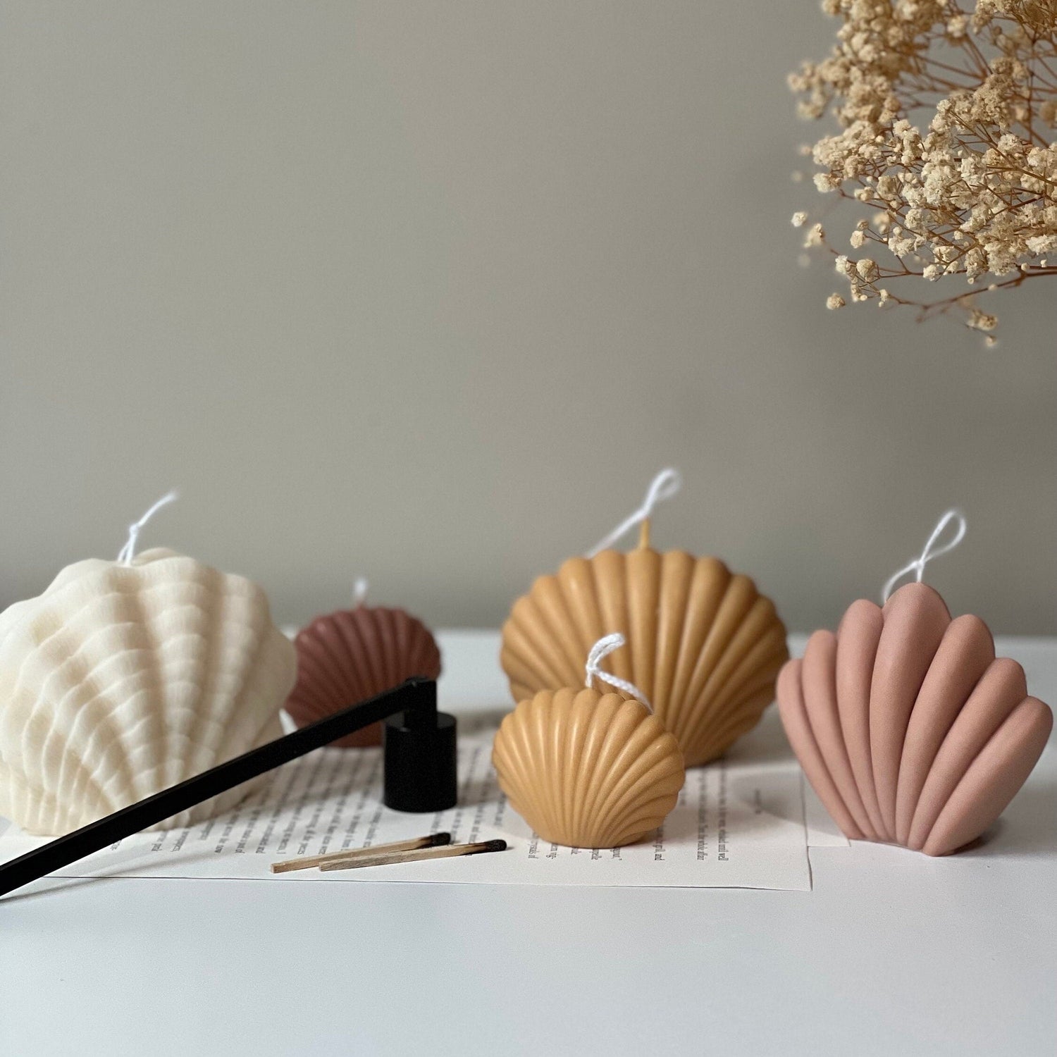 Shell Candle Set - HartCentered