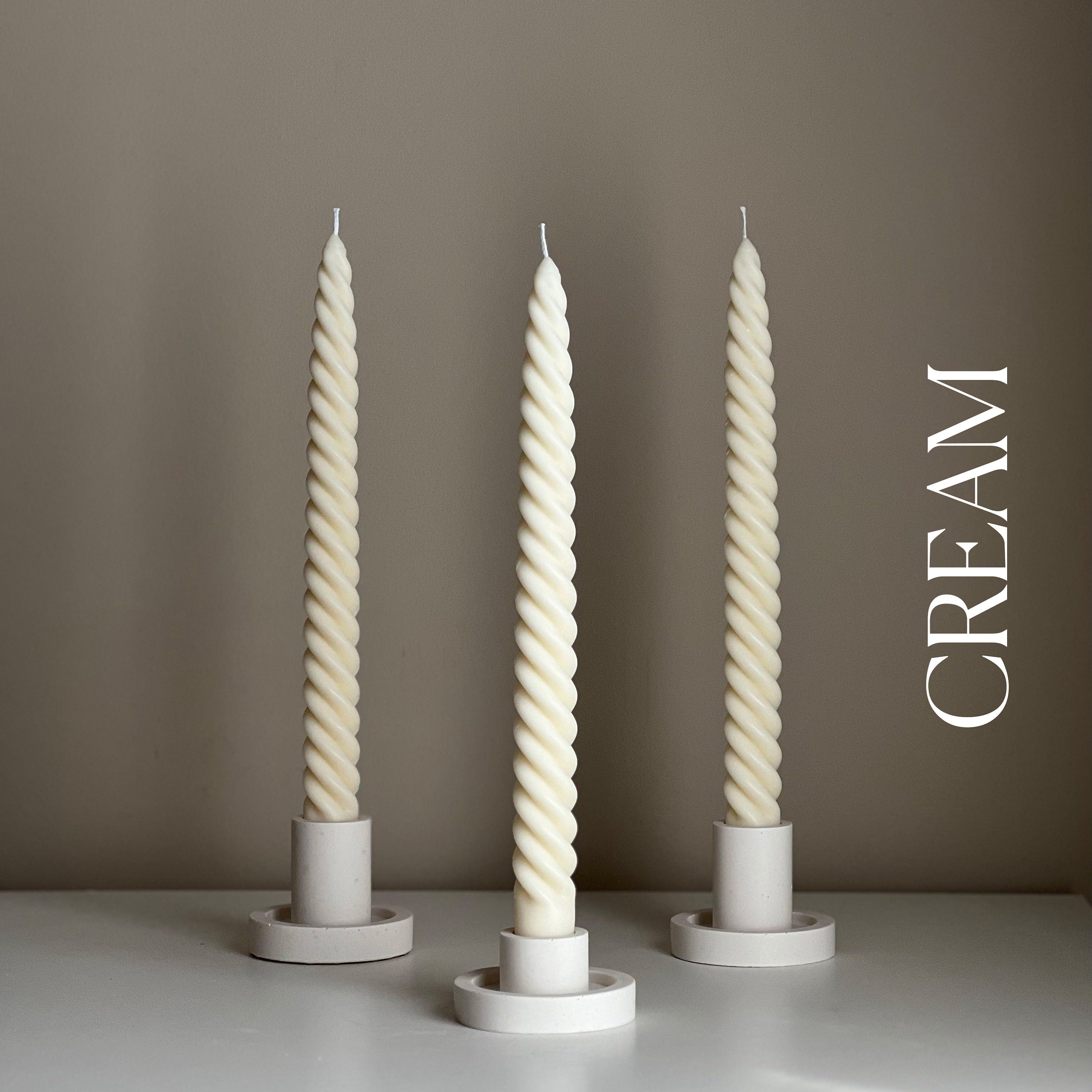 Tall Twisted Taper Candle - HartCentered