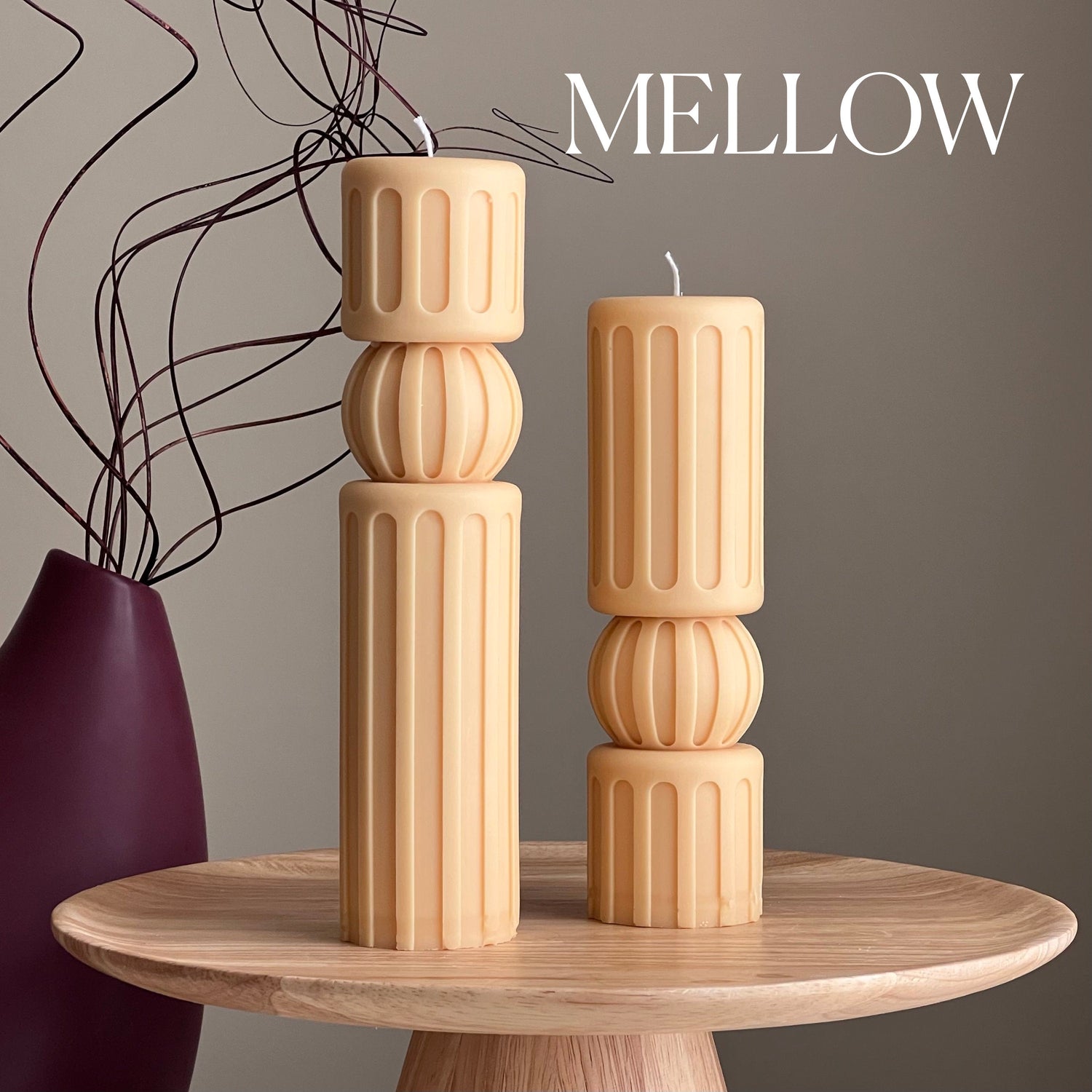 Roman Tall Pillar Candle Set - HartCentered