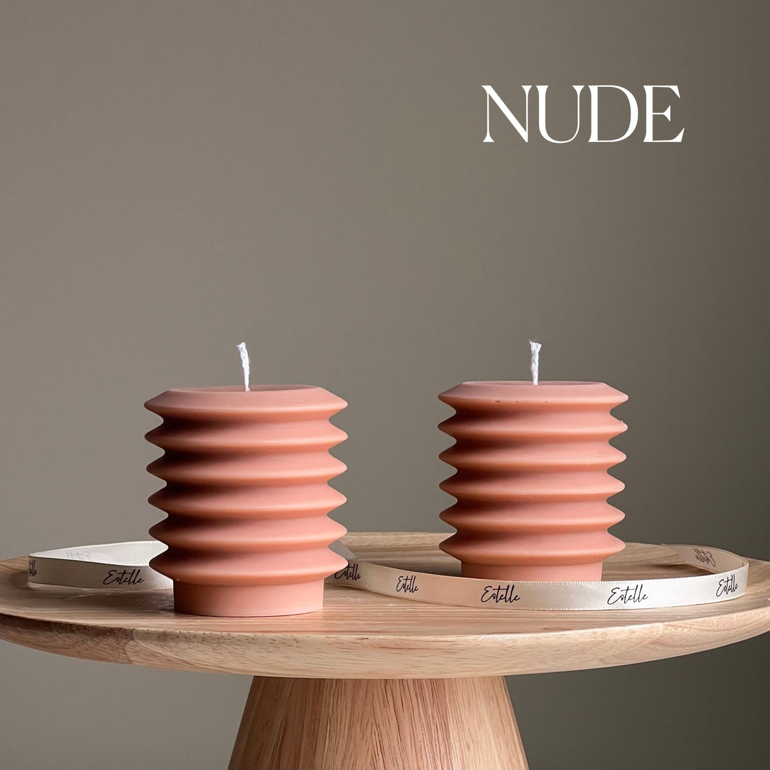 Ribbed Column Candle - HartCentered