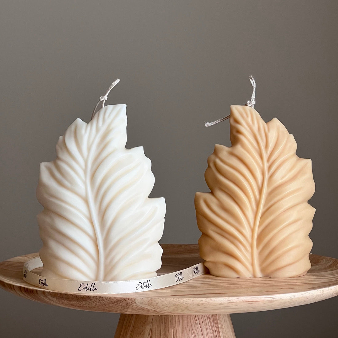 Pillar Leaf Candle - HartCentered