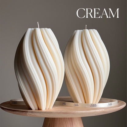 Huge Tall Swirl Candle - HartCentered