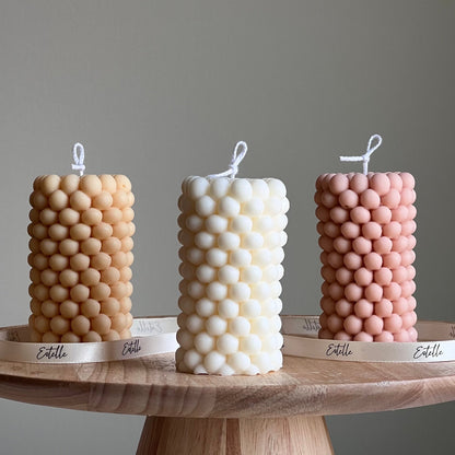 Bubble Pillar Candle - HartCentered