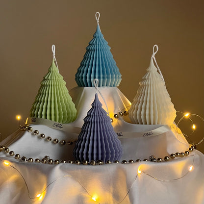 Origami Christmas Tree Candle - HartCentered