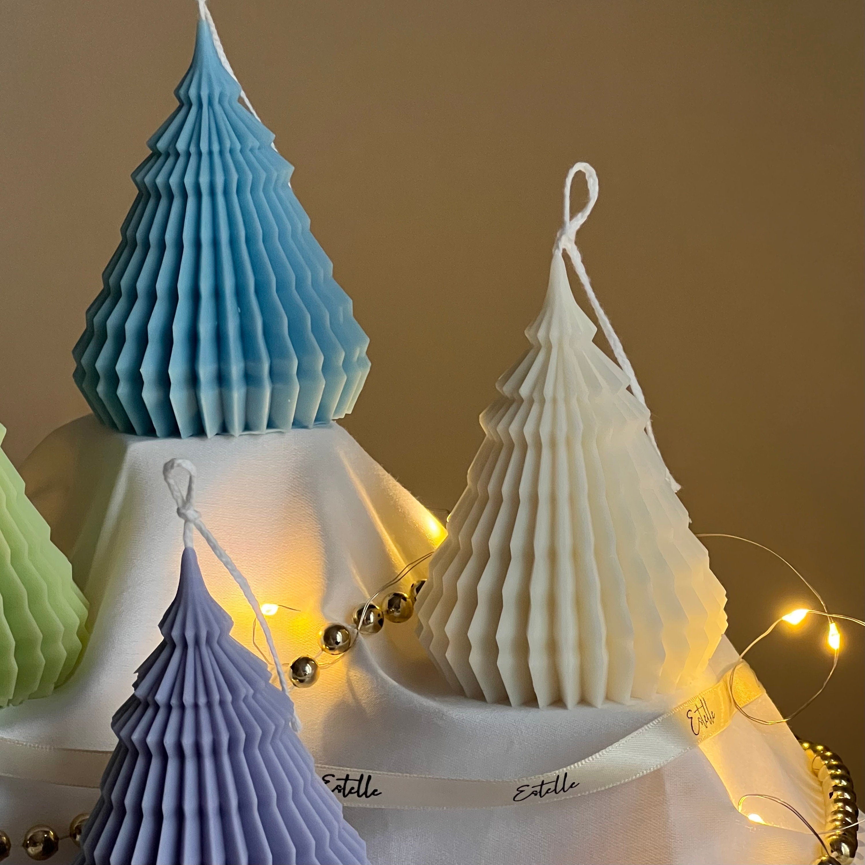 Origami Christmas Tree Candle - HartCentered