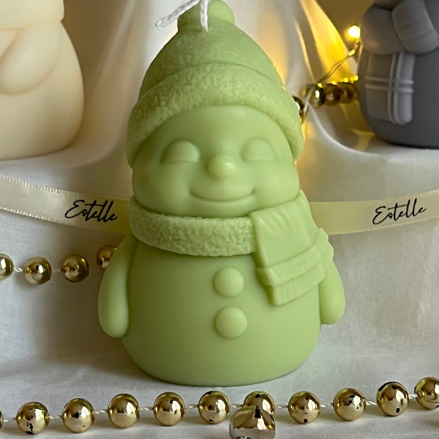 Cute Christmas Snowman Candle - HartCentered