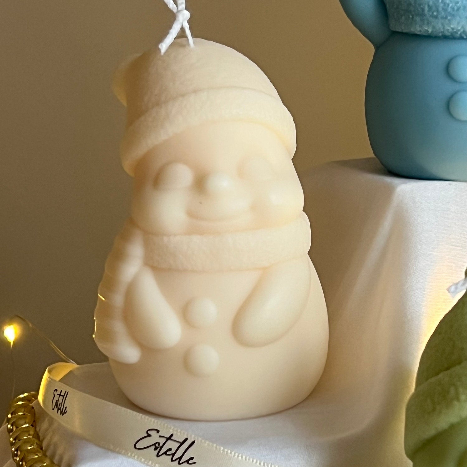 Cute Christmas Snowman Candle - HartCentered