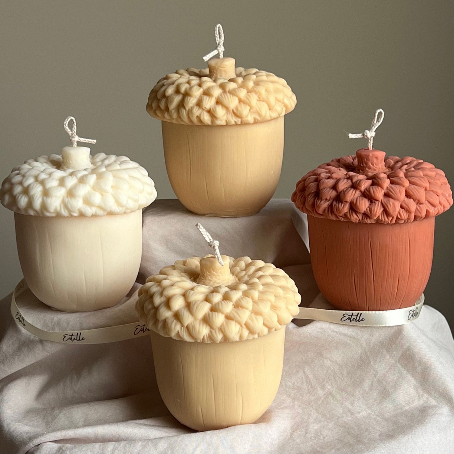 Large Autumn Acorn Candle - HartCentered