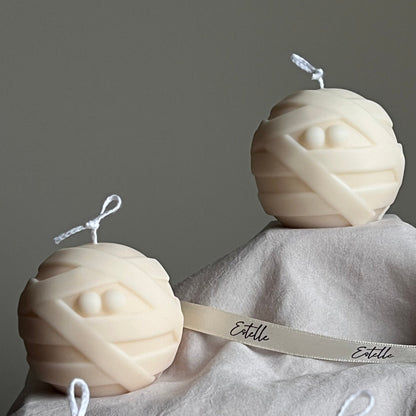 Cute Halloween Mummy Candle - HartCentered