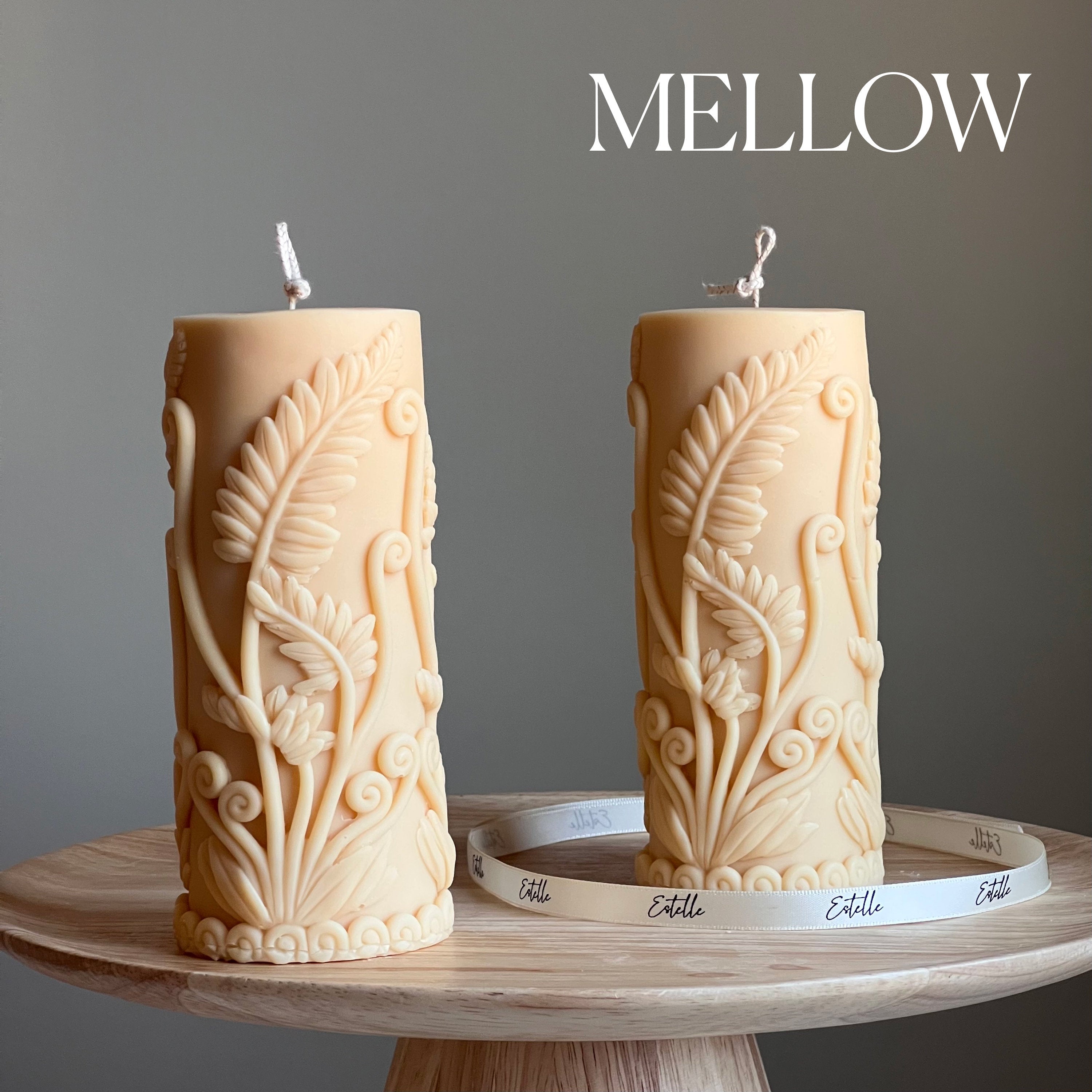 Large Fern Pillar Candle - HartCentered