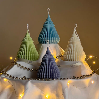 Origami Christmas Tree Candle - HartCentered