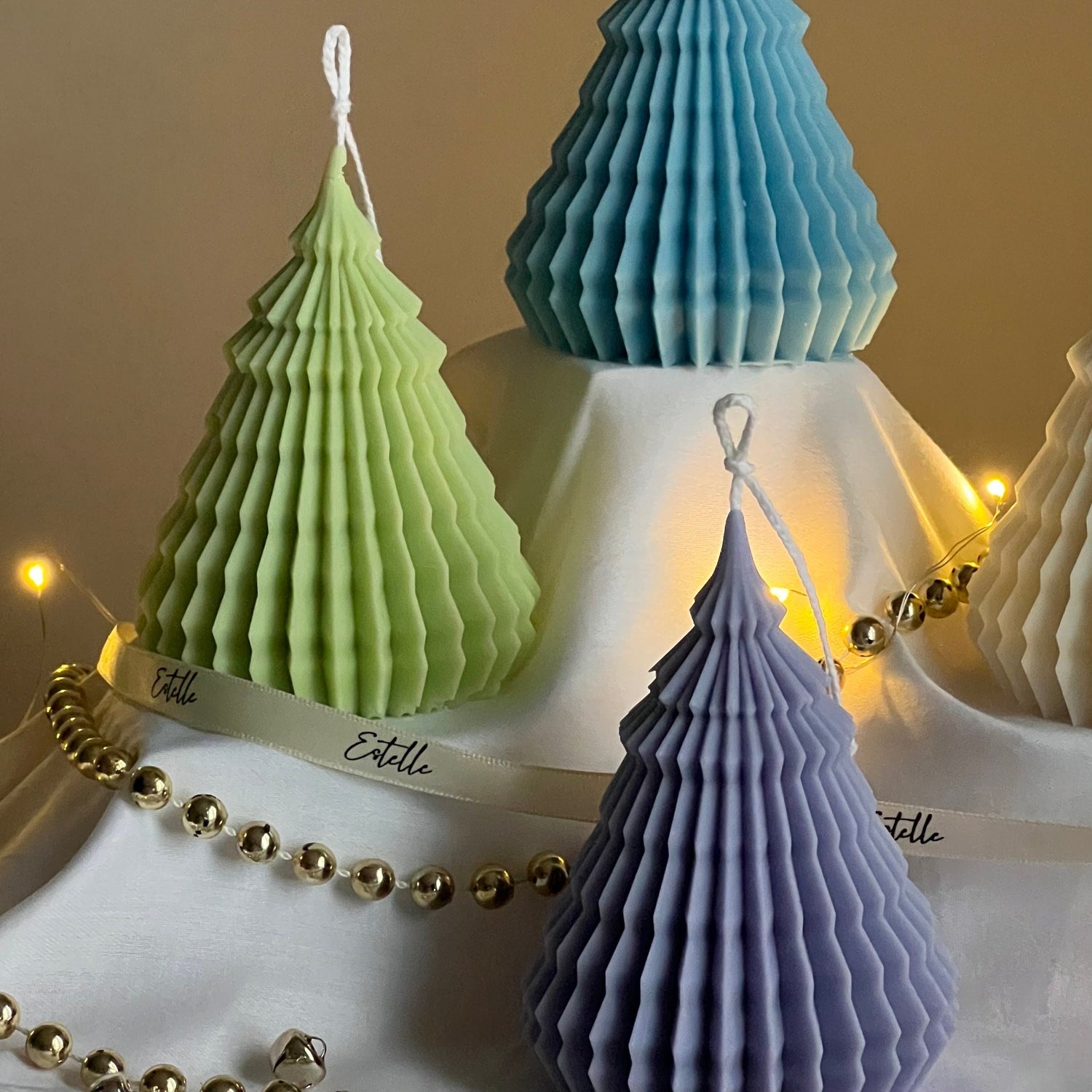 Origami Christmas Tree Candle - HartCentered