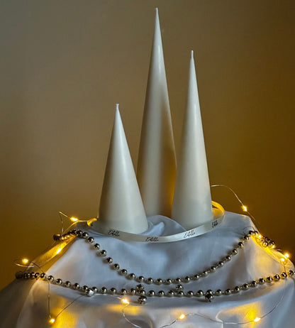 Minimalist Christmas Cone Candle Set - HartCentered