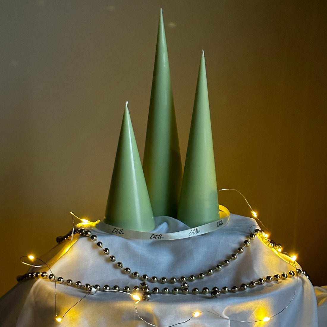 Minimalist Christmas Cone Candle Set - HartCentered