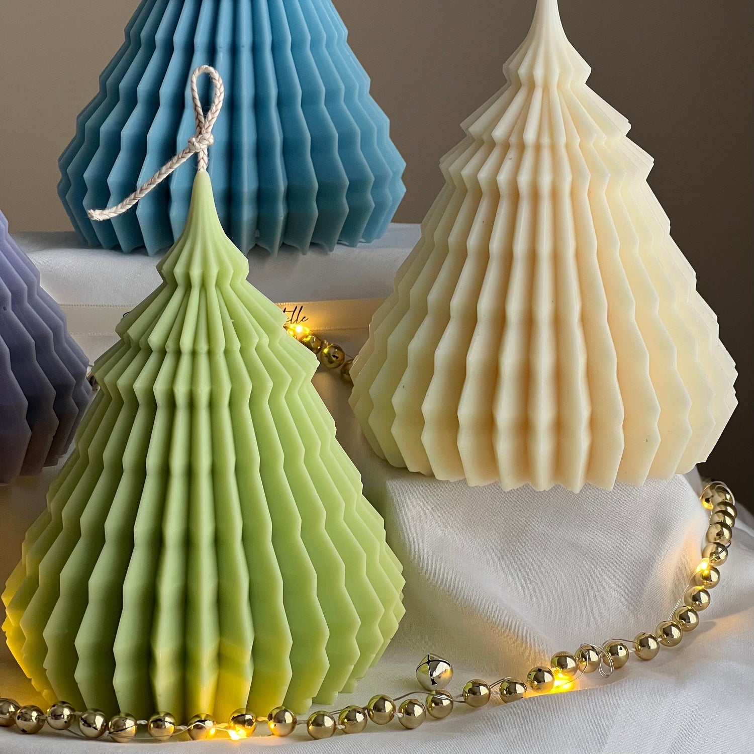 Large Origami Christmas Tree Candle - HartCentered