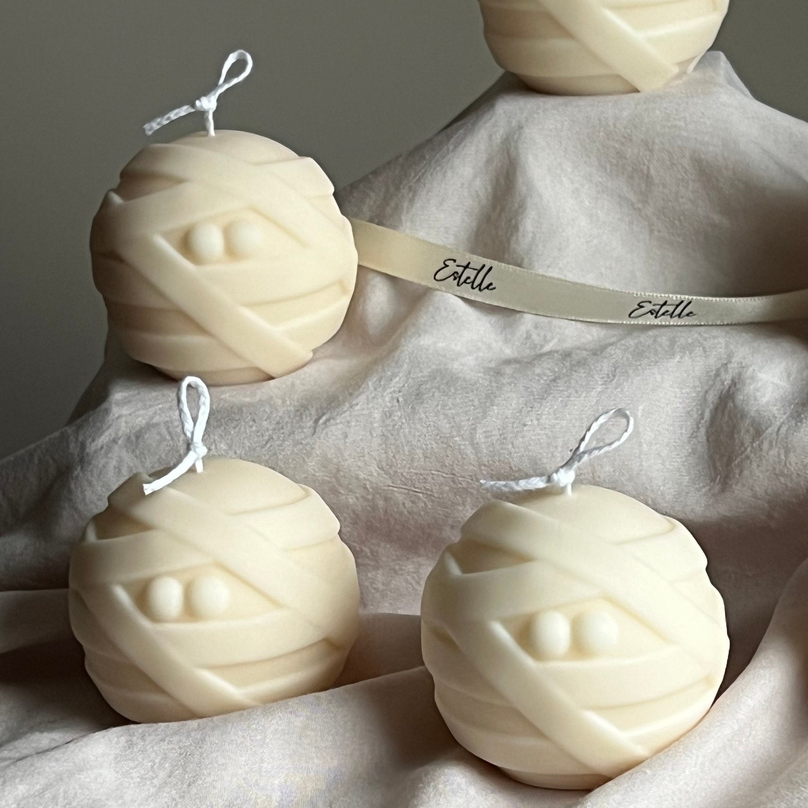 Cute Halloween Mummy Candle - HartCentered