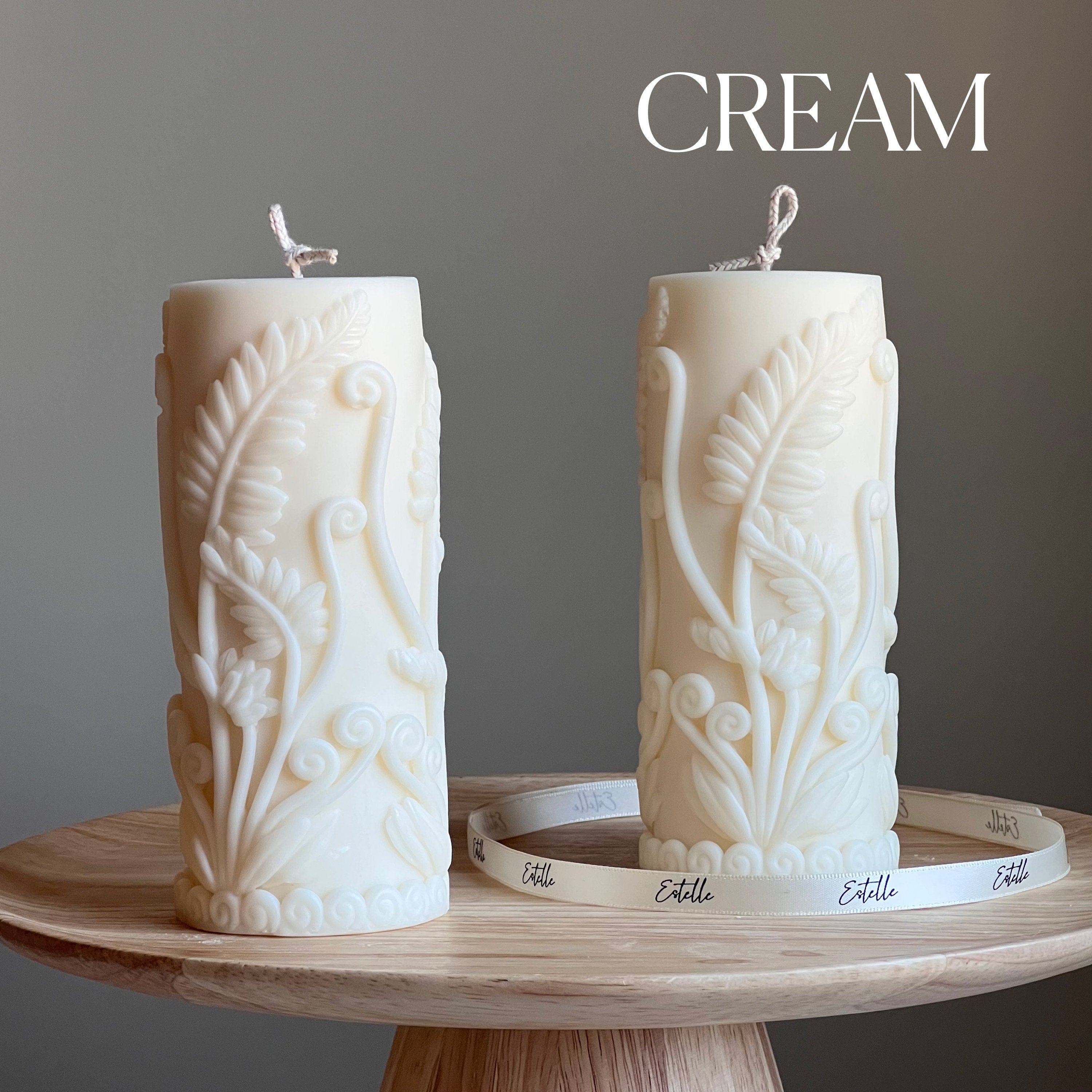 Large Fern Pillar Candle - HartCentered