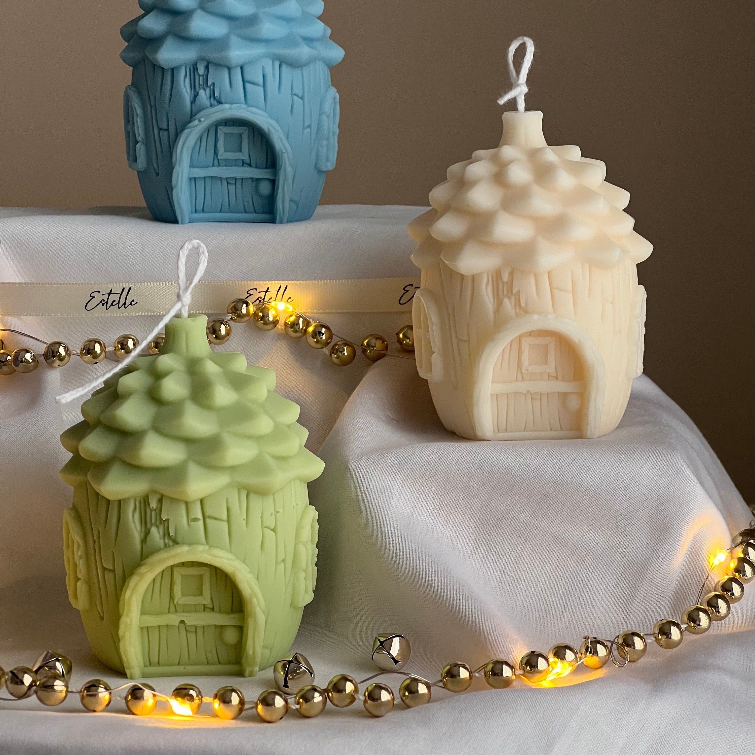 Pine Cone Christmas House Candle - HartCentered