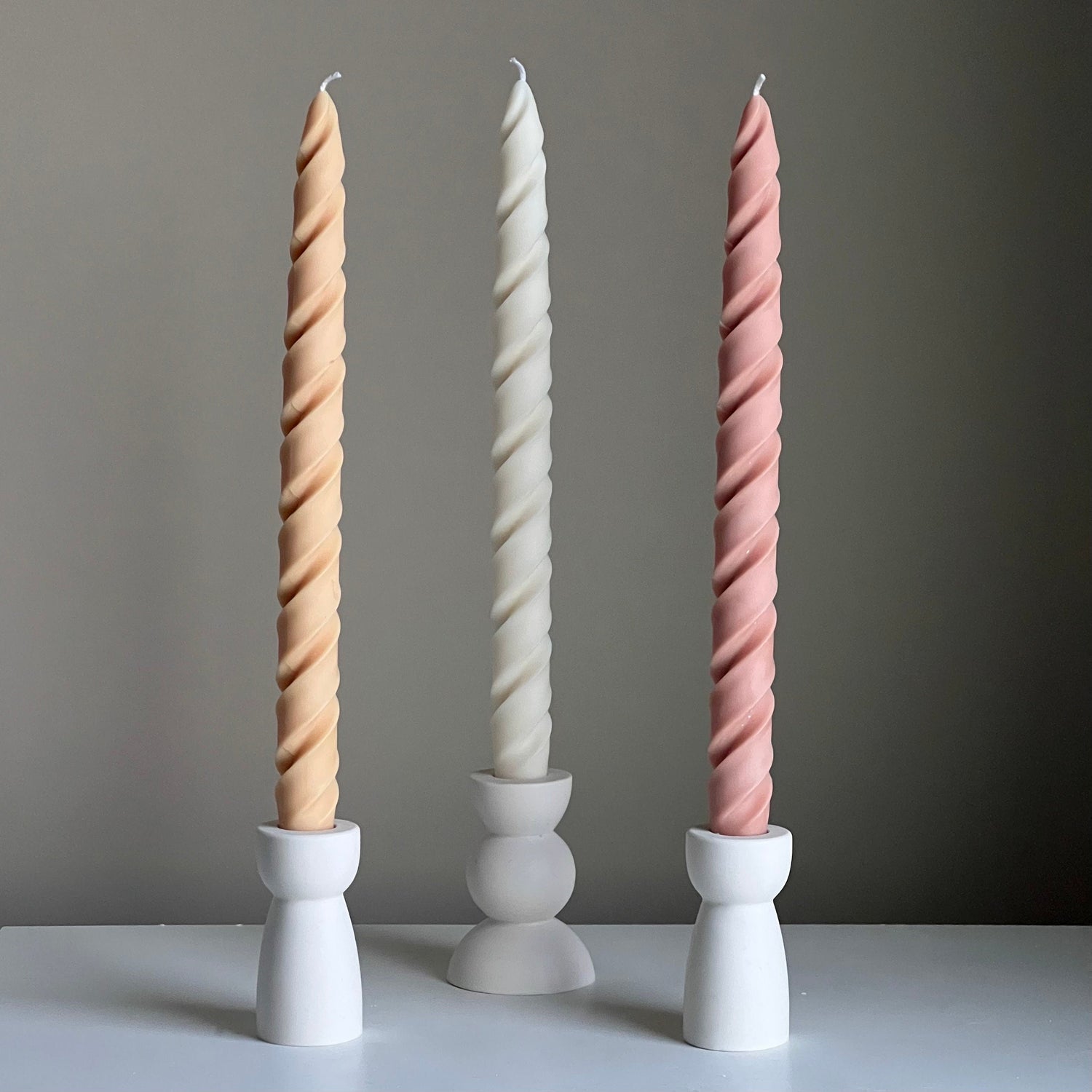 Tall Twisted Taper Candle - HartCentered