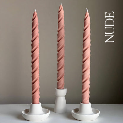 Tall Twisted Taper Candle - HartCentered