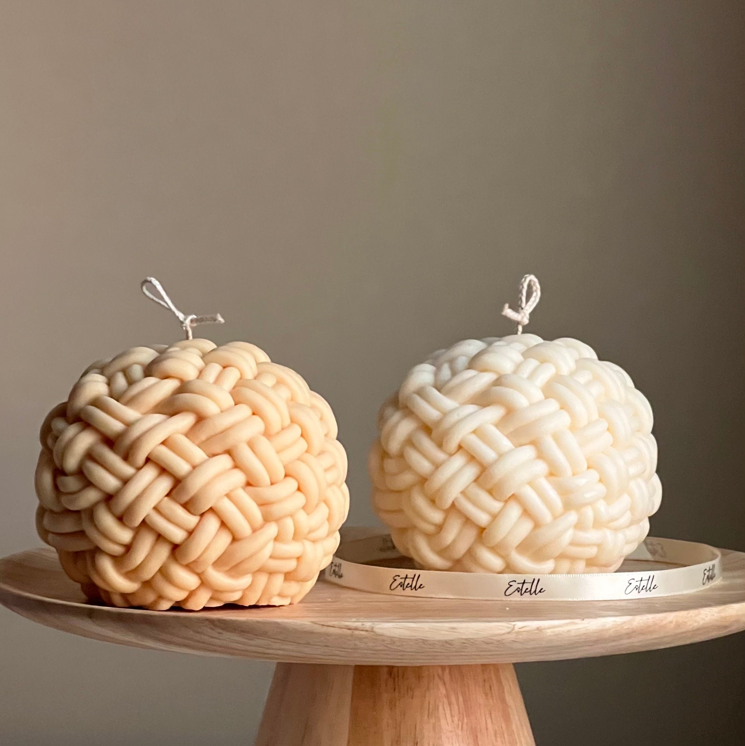 Large Yarn Ball Candle - HartCentered