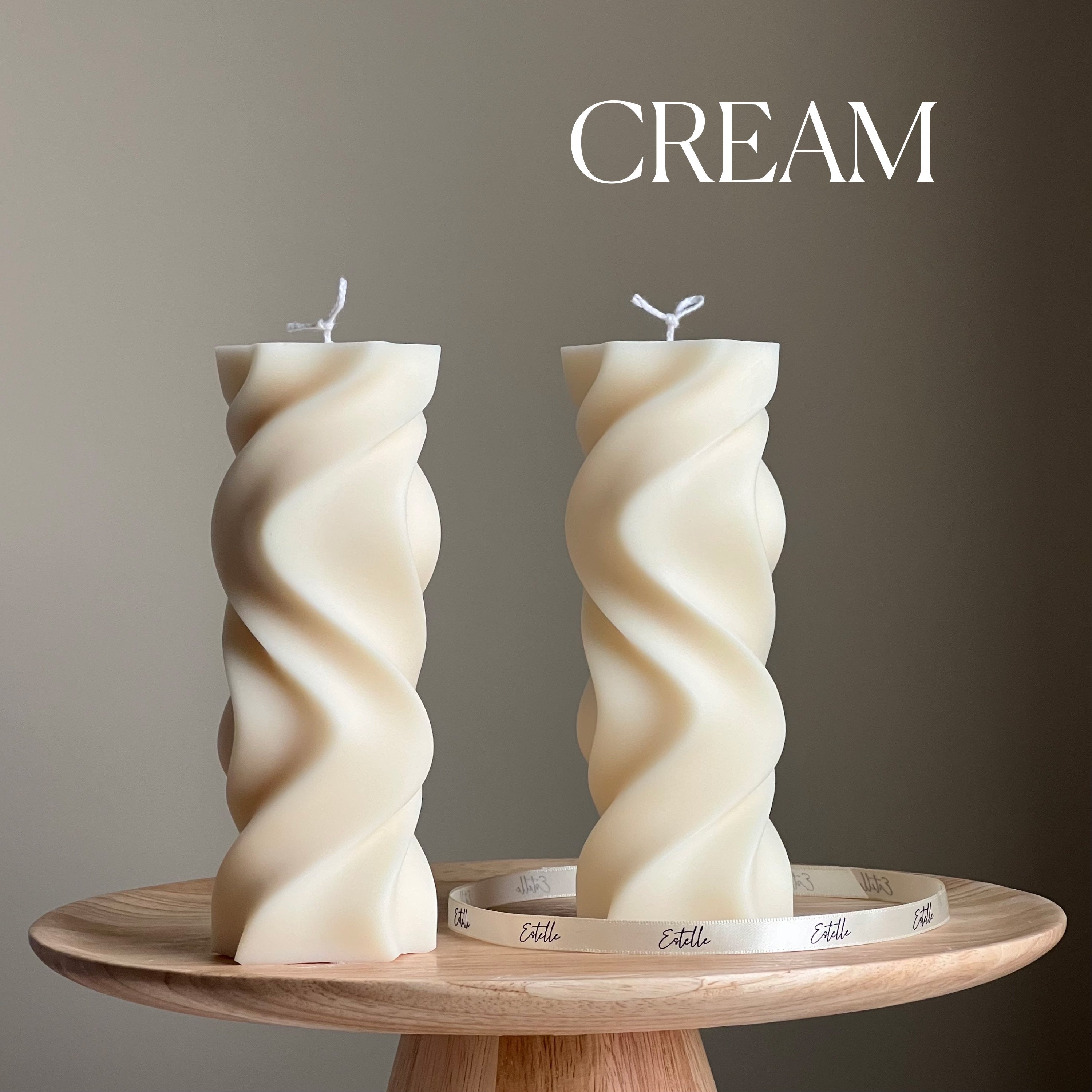 Wavy Pillar Candle - HartCentered