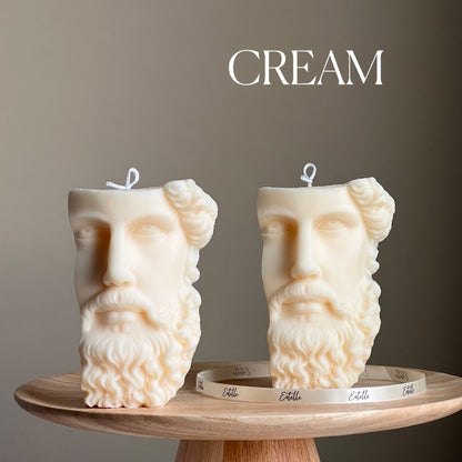 Greek Statue Half Head Candle-4