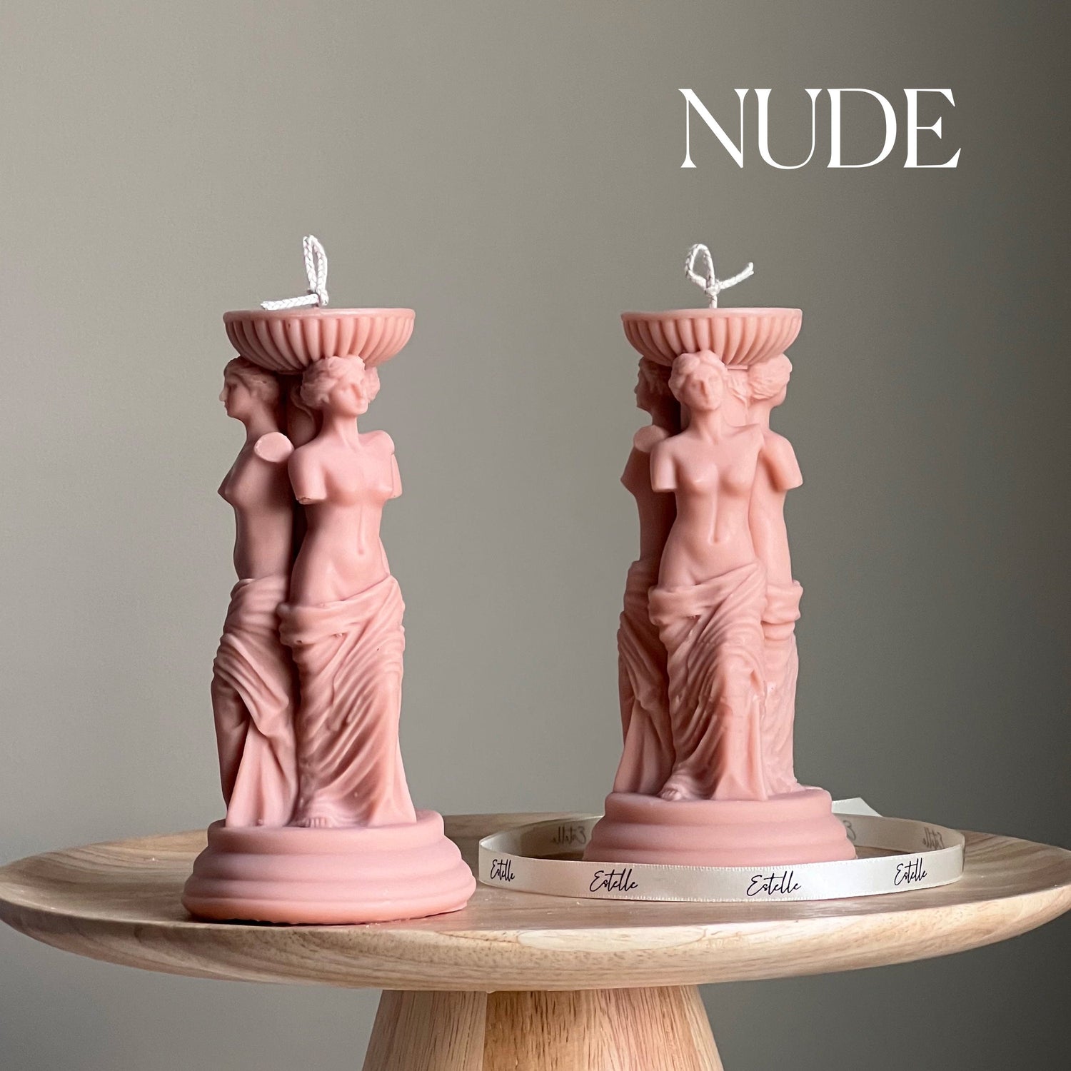 Venus Greek Goddess Column Candle-1