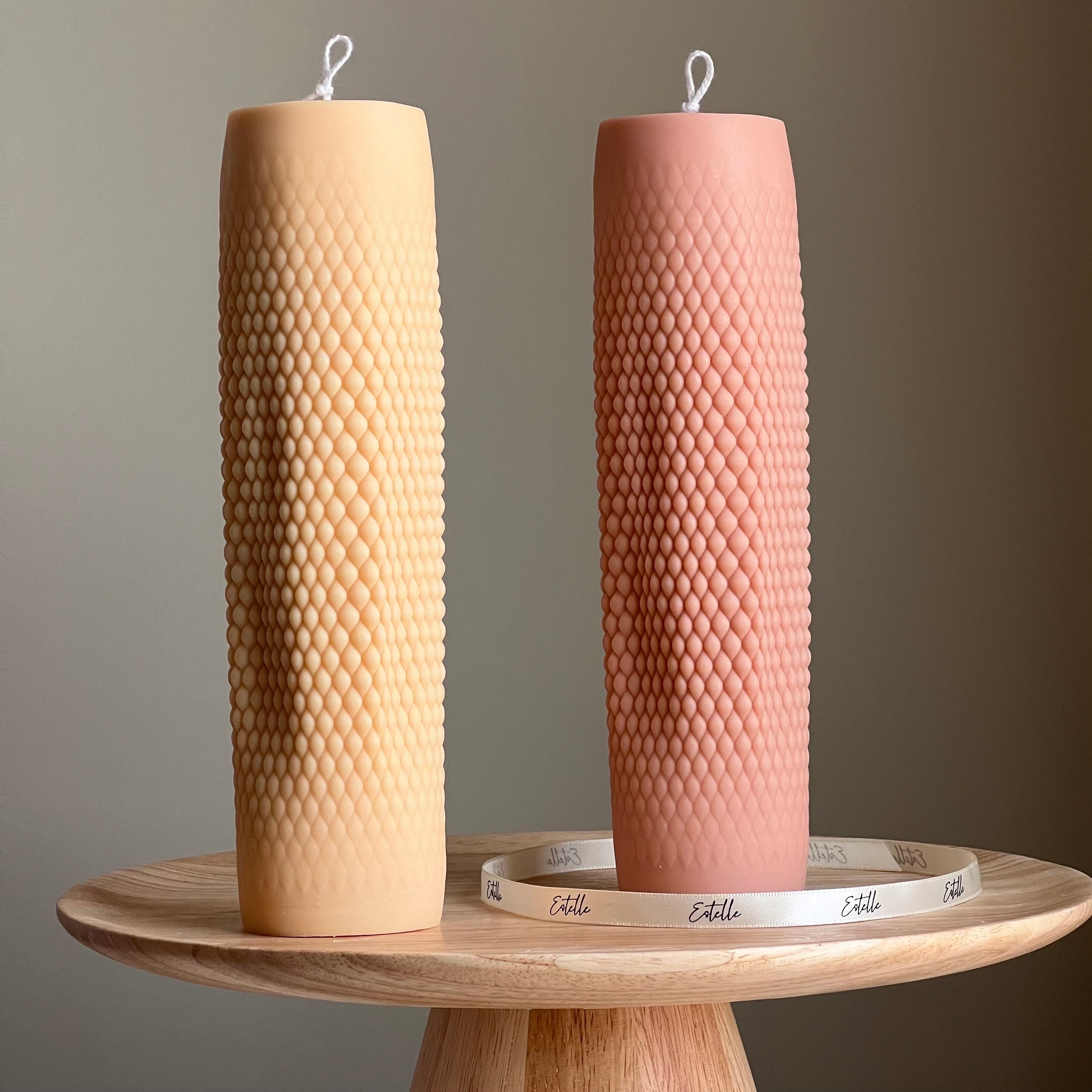 Tall Dotted Pillar Candle-0