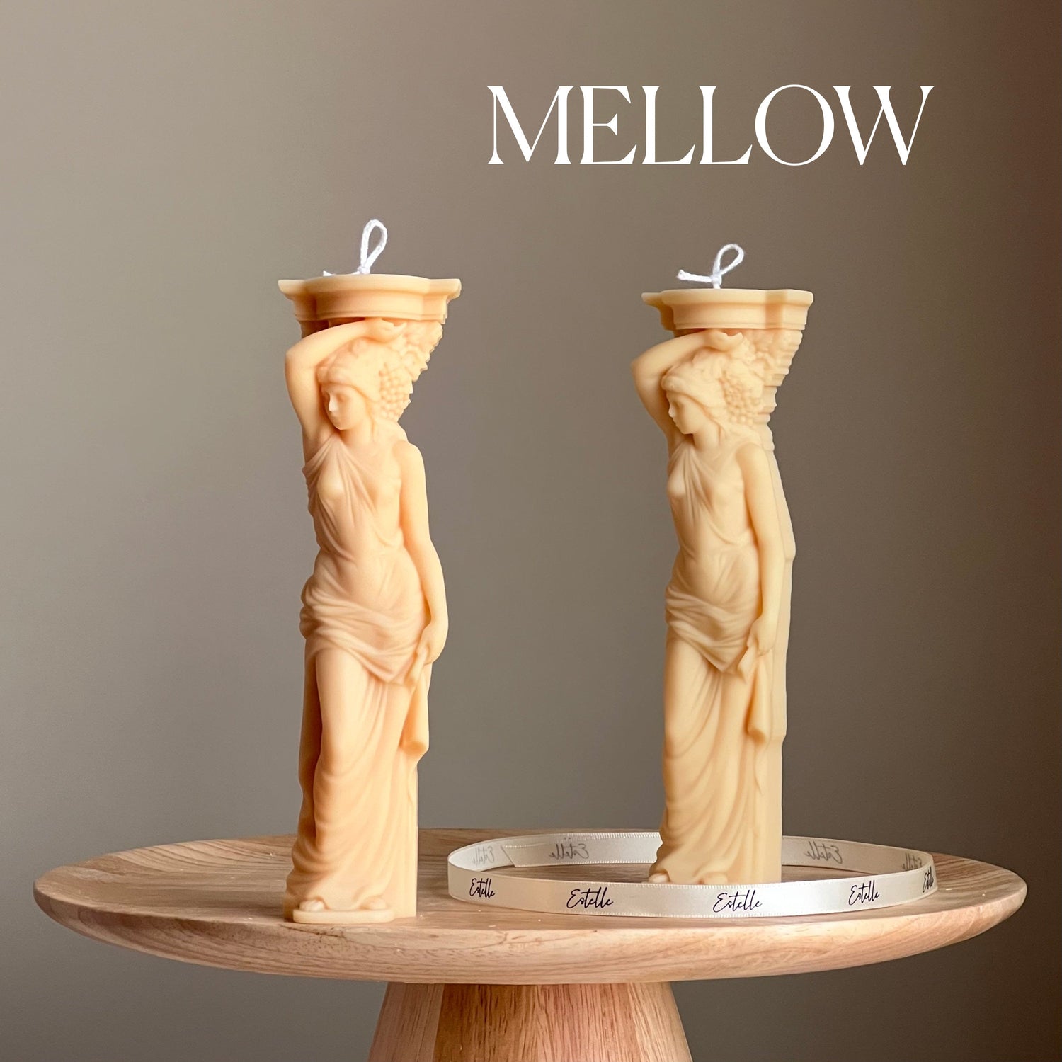 Caryatid Greek Column Candle - HartCentered