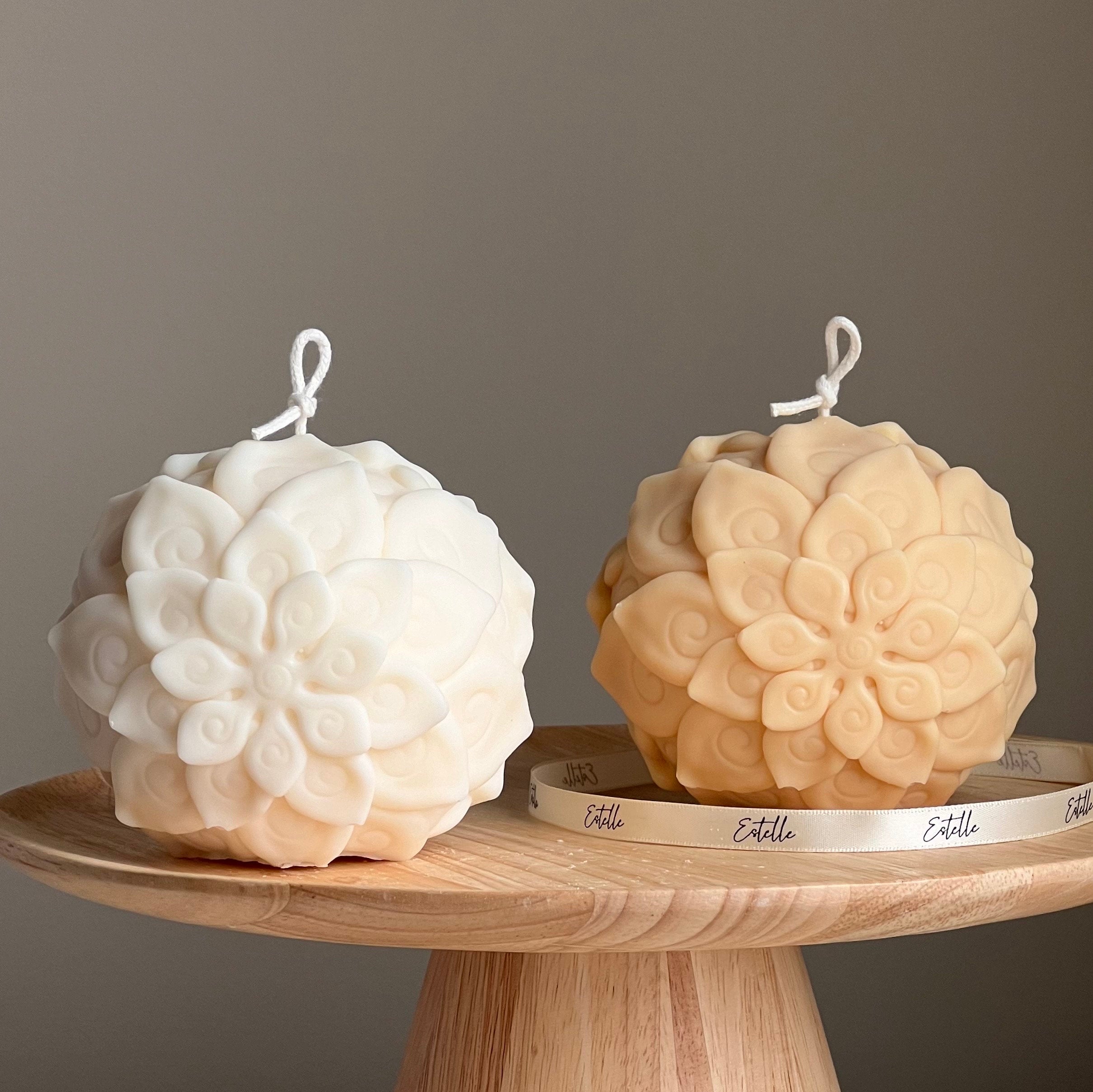 Huge Lotus Flower Ball Candle - HartCentered