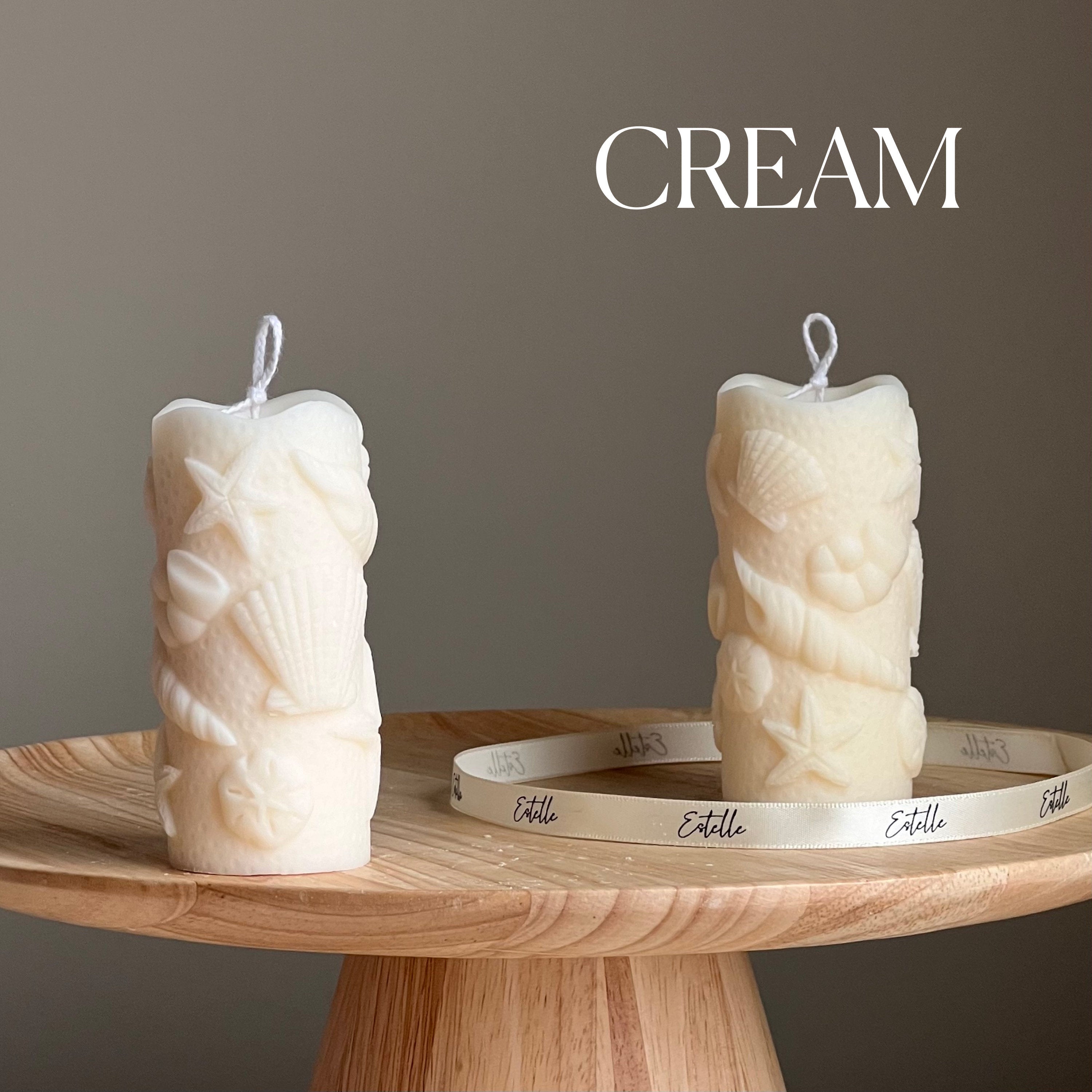 Shell Conch Pillar Candle - HartCentered