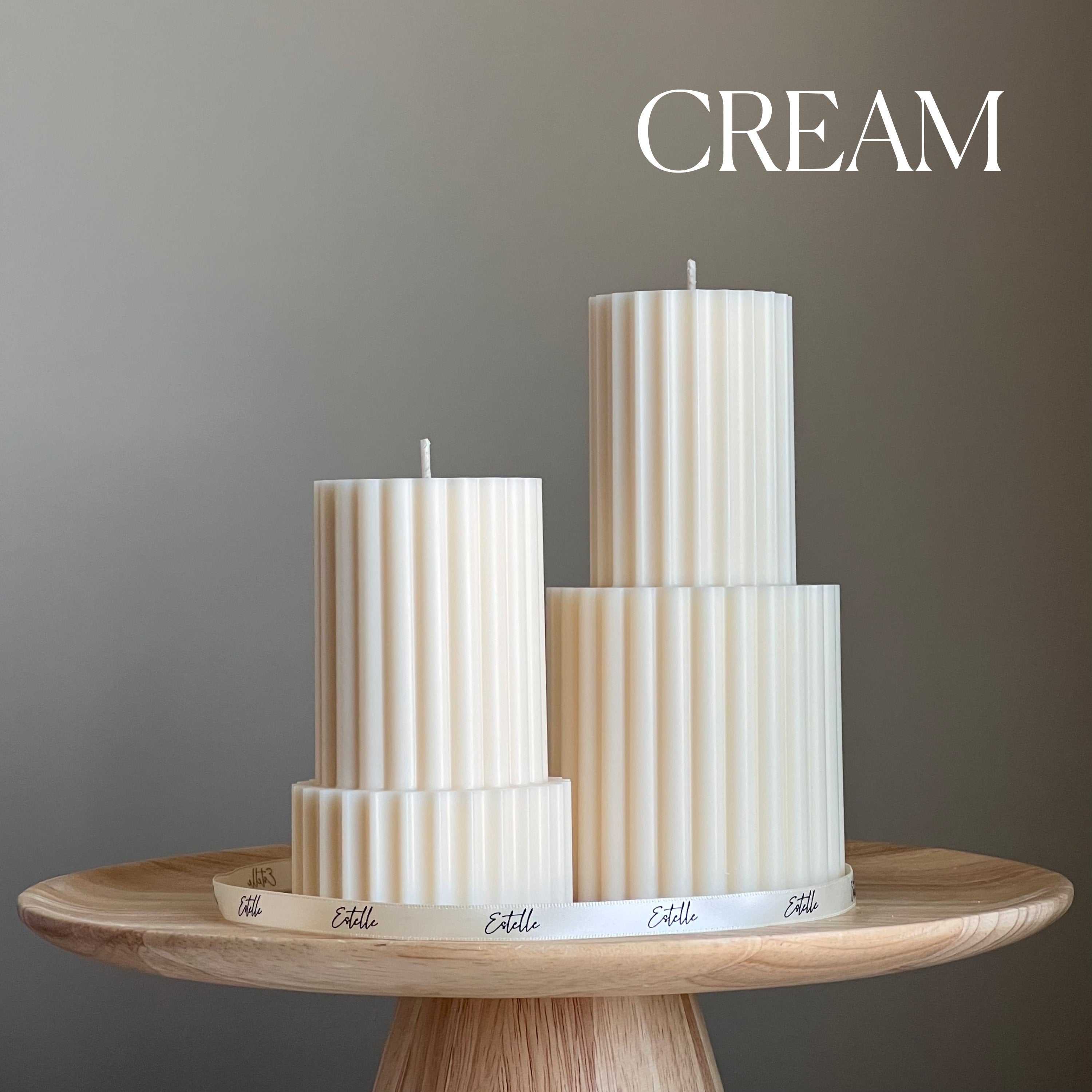 Ribbed Pillar Candle-2