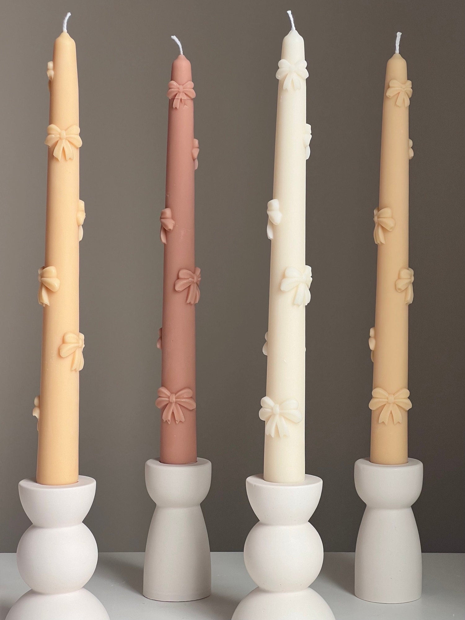 Ribbon Taper Candle-4