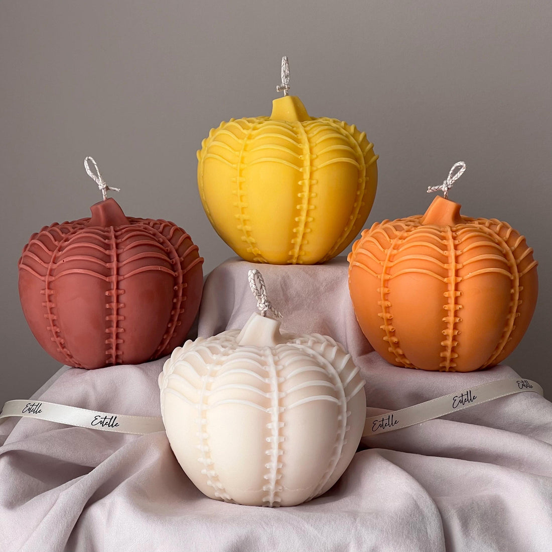 Large Autumn Pumpkin Candle-0