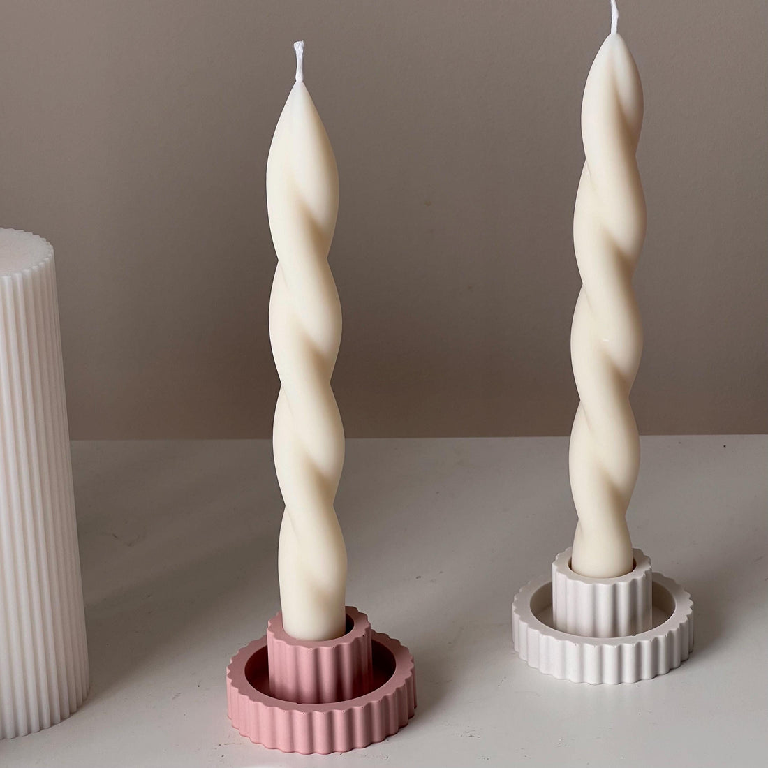 Ribbed Candlestick Holder-1