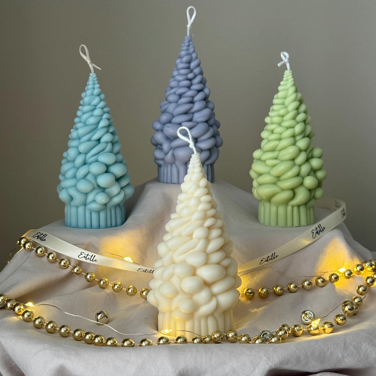 Cute Snow Christmas Tree Candle-0