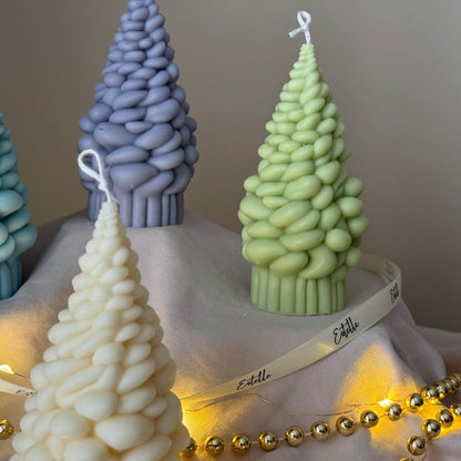 Cute Snow Christmas Tree Candle-1