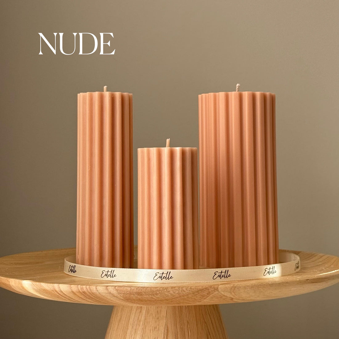 Ribbed Pillar Candle Trio-1