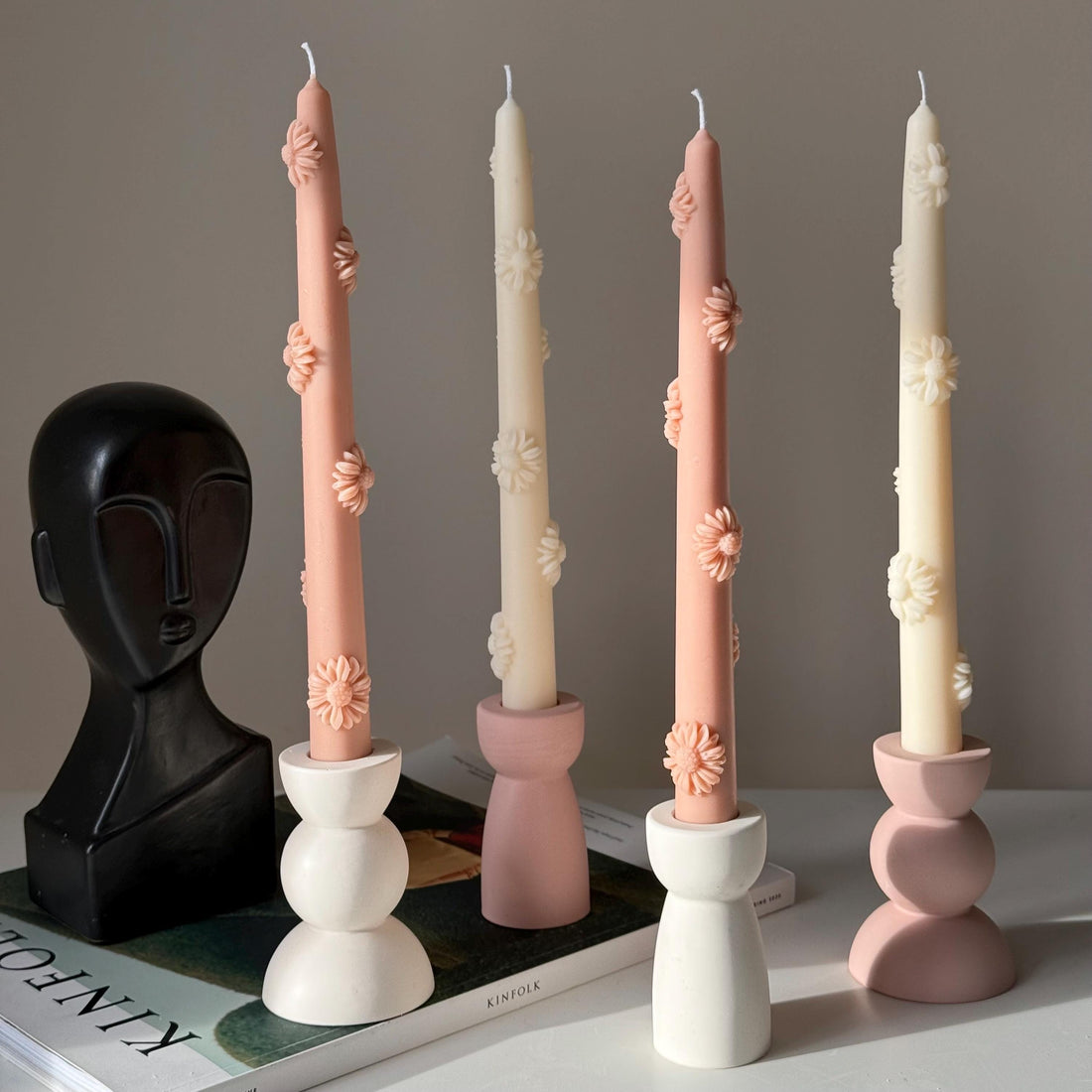 Flower Taper Candle-0