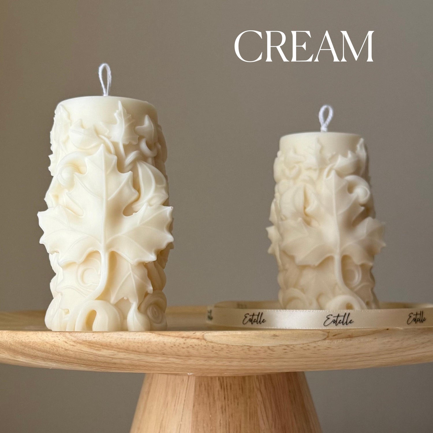 Maple Leaf Pillar Candle-2