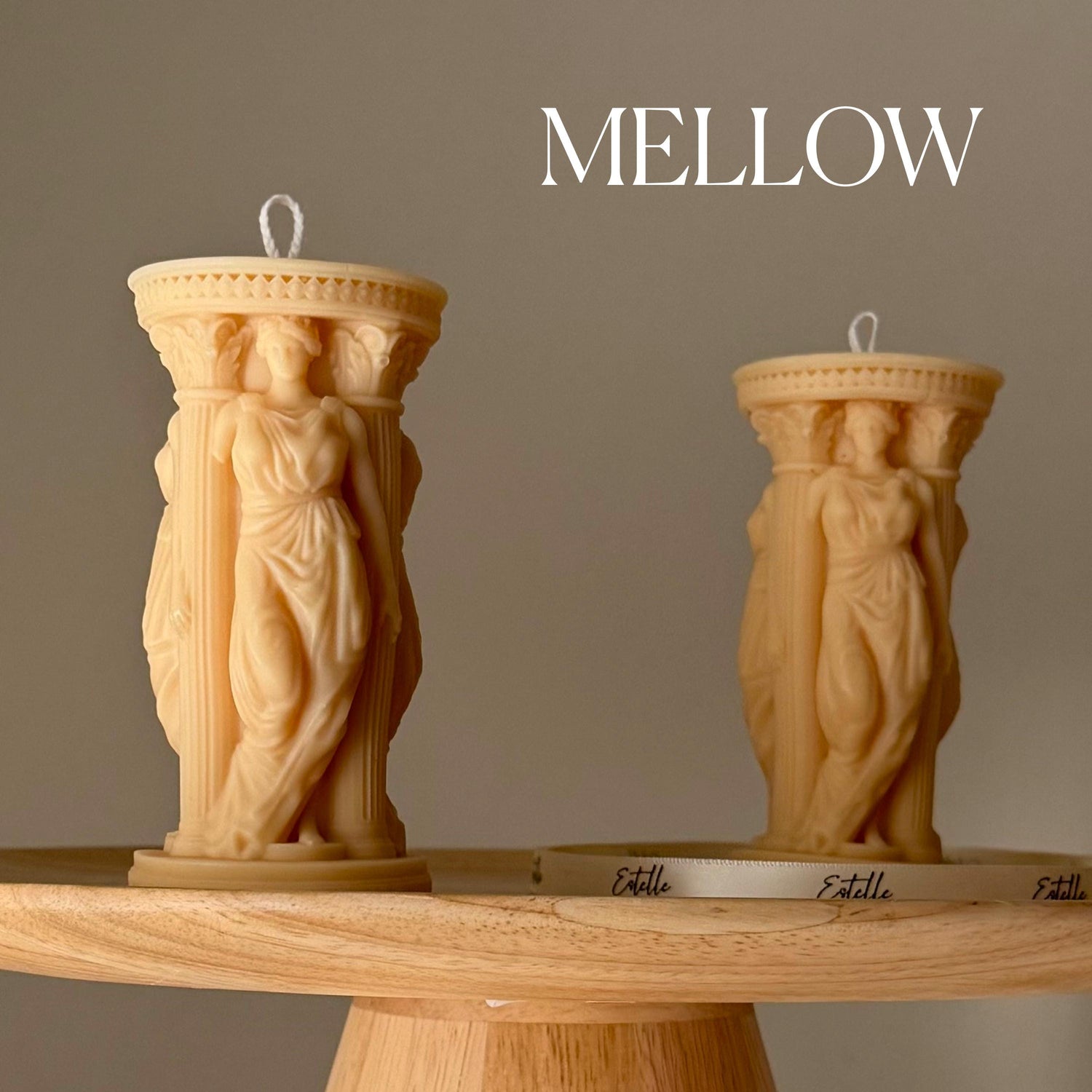 Caryatid Greek Column Candle-3