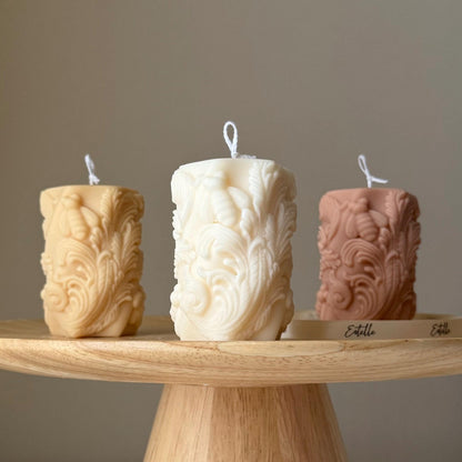 Bees Pillar Candle-0