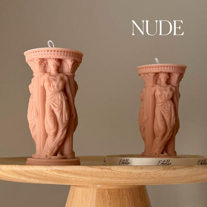 Caryatid Greek Column Candle-1