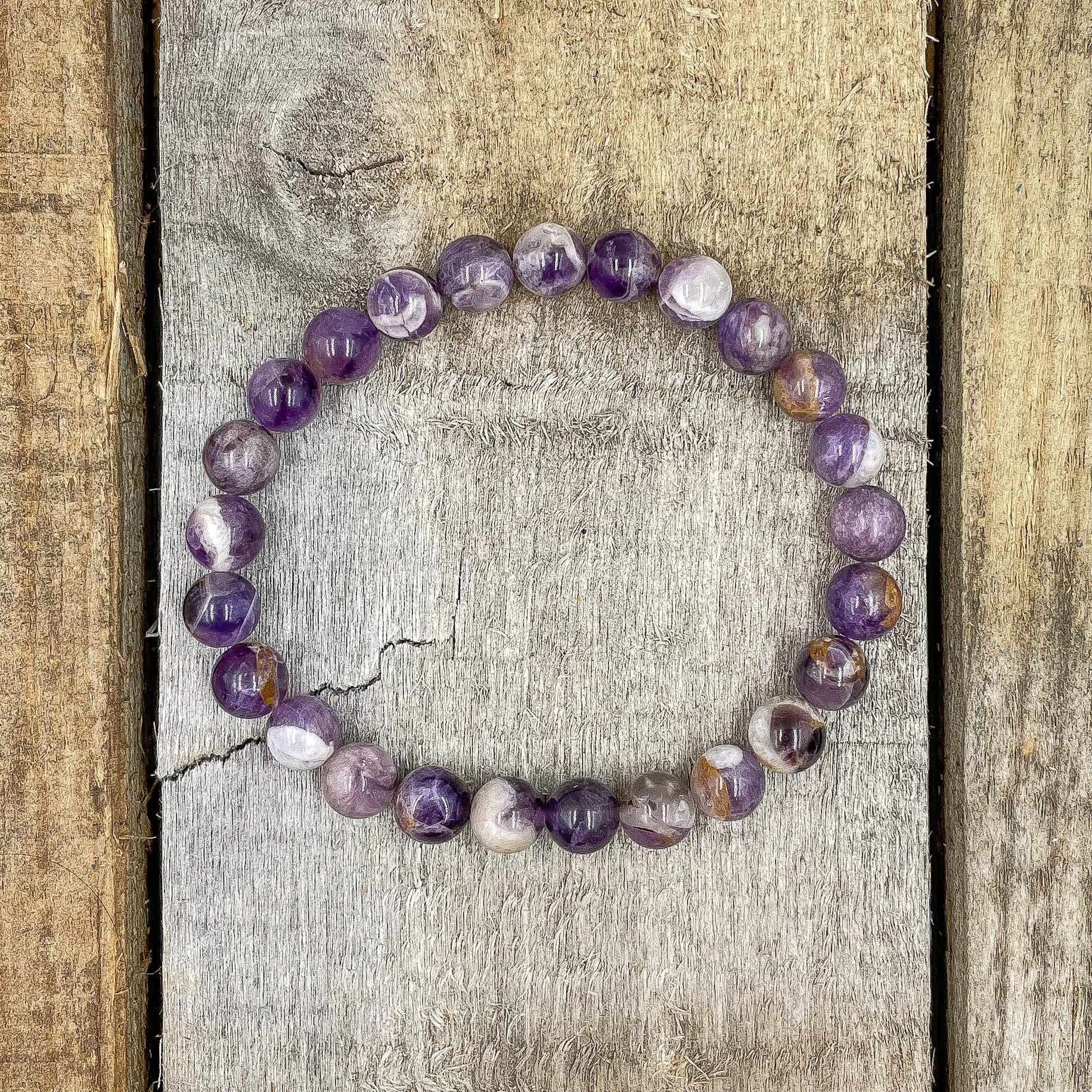 Union - Purple Amethyst Gemstone Beaded Bracelet-3