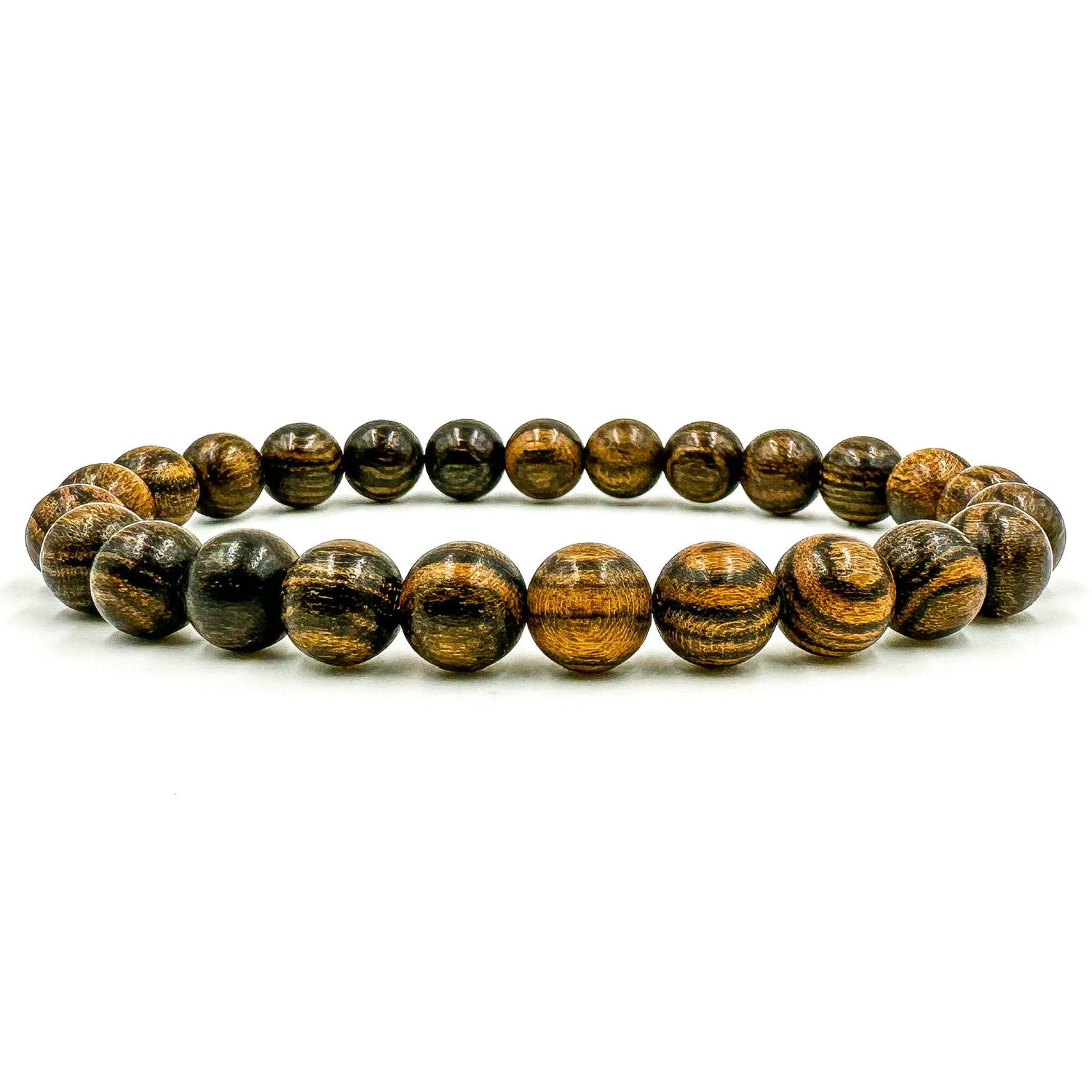 Premium 3 Pack Beaded Bracelet Stack - Sandalwood &amp; Lava Rock-1