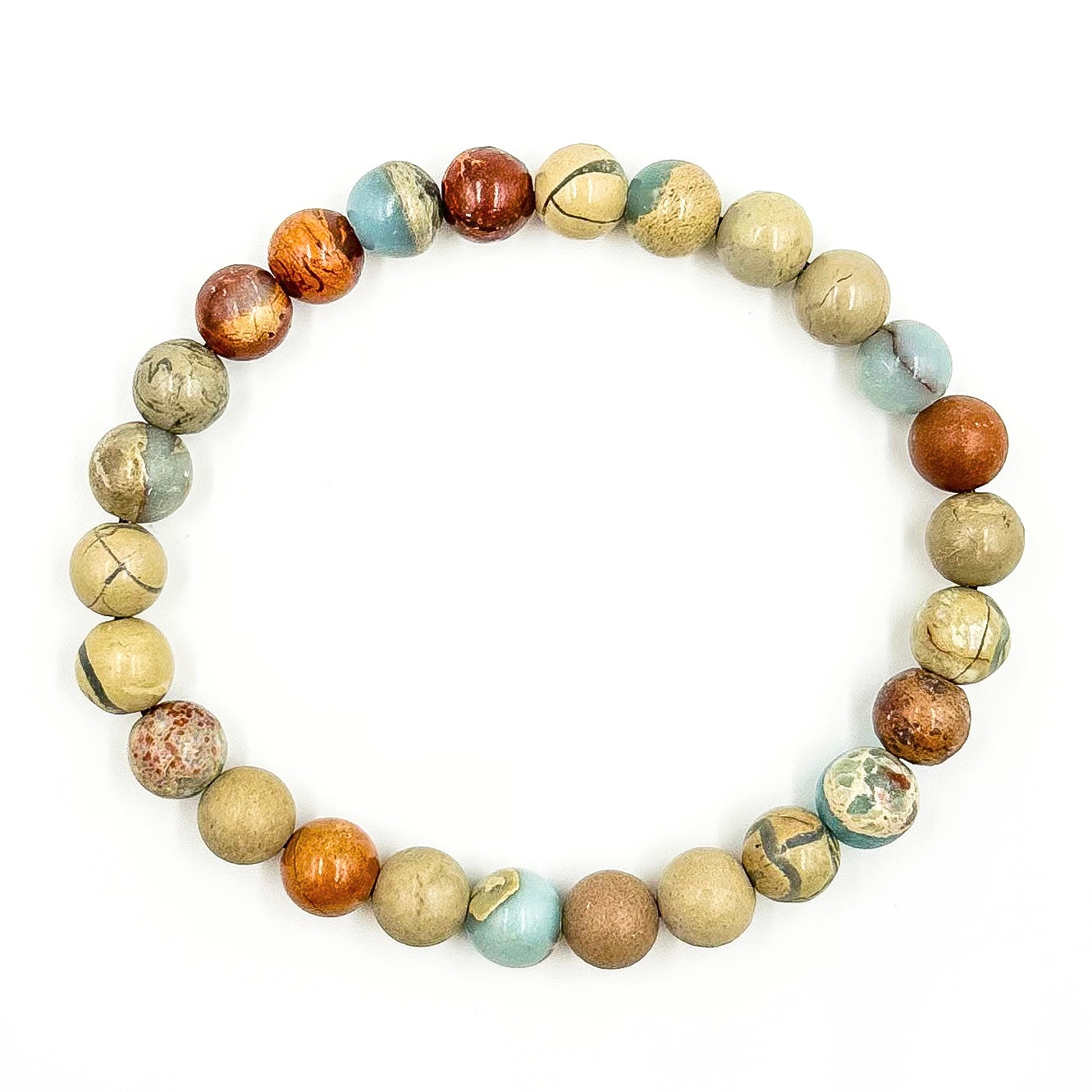 Union - Snakeskin Jasper Gemstone Beaded Bracelet-2